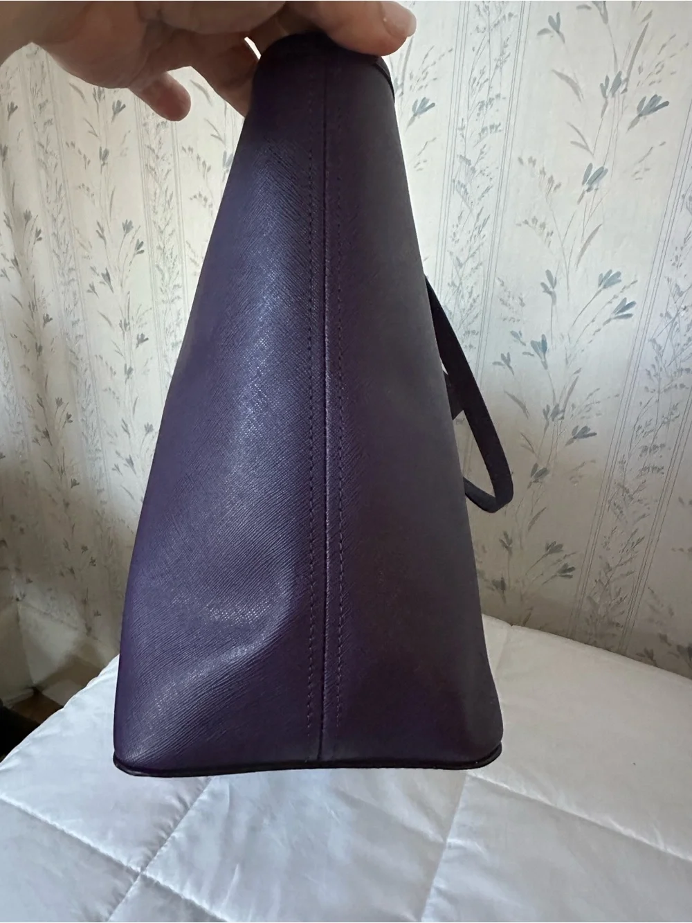 Michael Kors Purple Studded Leather Tote